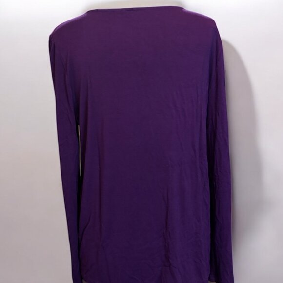 Dark Purple Long Sleeve Ann Taylor - Picture 2 of 6
